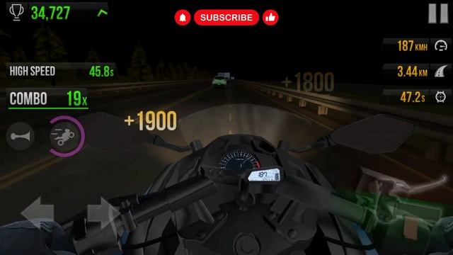 Kawasaki ninja 300 (NJ 350) traffic rider game-play Top speed смотреть онлайн