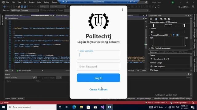 Beautiful design in WPF c#. Login form смотреть онлайн