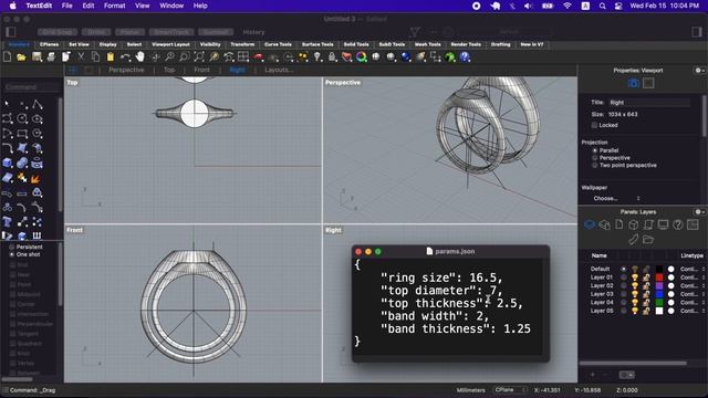 Python and Rhino3D Automated Ring Builder | CAD 3d modelling with Rhinoceros3d смотреть онлайн