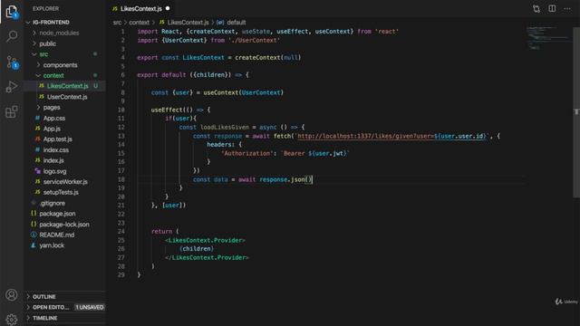 3. Create the LikesContext to keep track of Likes смотреть онлайн