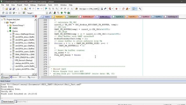 STM32. Modbus Slave. Первое погружение в Modbus RTU. Пишем функции для пакетов Request/Responce. смотреть онлайн
