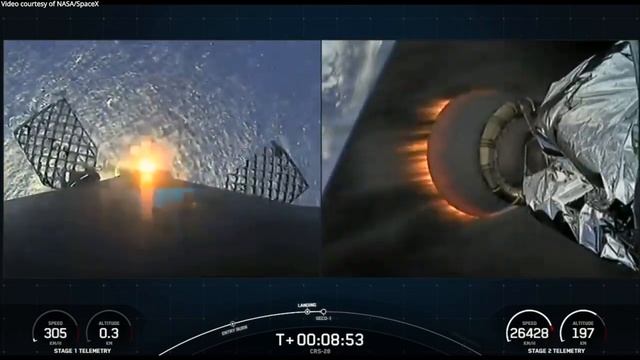 SpaceX CRS-28 launch and Falcon 9 first stage landing смотреть онлайн