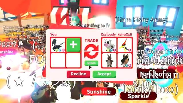 NEON SHADOW DRAGON Trades In RICH ADOPT ME Server (Roblox trade proof) смотреть онлайн