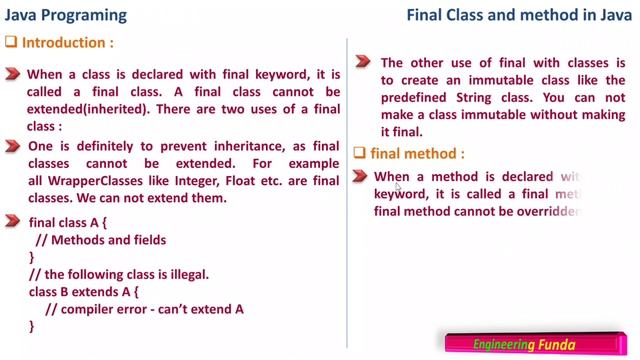 final keyword – Java Programming смотреть онлайн