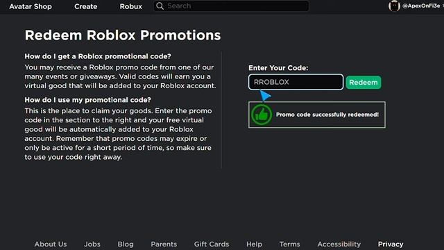 Roblox FREE PromoCodes (GET 5 FREE ITEMS) смотреть онлайн