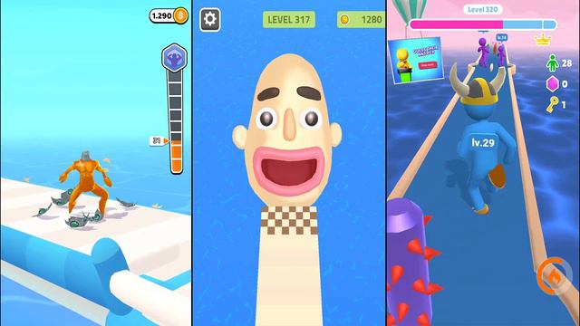 Monster Egg vs Sandwich Runner vs Giant rush - Triple game смотреть онлайн