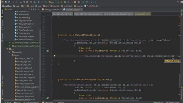Firebase Chat App Android Tutorial - 29 - myChAt App - Cancel Friend Request смотреть онлайн