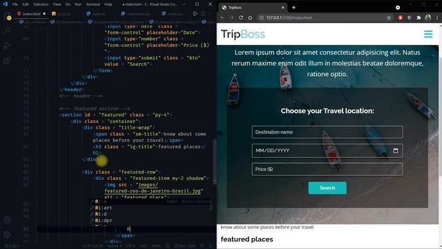 Travel Website Using HTML, CSS & JS | Part 1 - Home Page смотреть онлайн