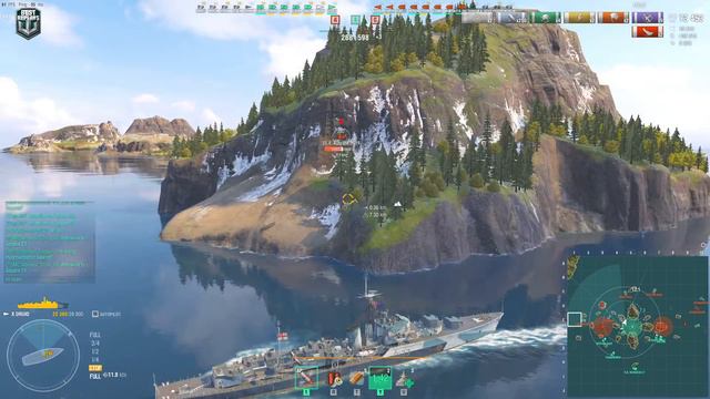 Destroyer Druid on map Shatter, 3,8k bxp - World of Warships смотреть онлайн