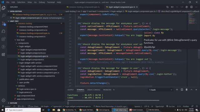 Angular 2020Q1 Unit testing смотреть онлайн