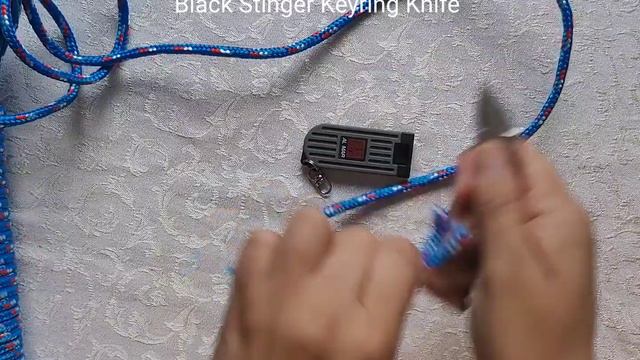 Cord Cut Test - Al Mar Black Stinger Keyring Knife on 1/4" Diamond Braided Poly Rope смотреть онлайн