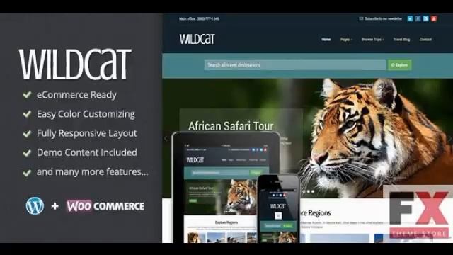 Preview Wildcat - Travel and Booking WordPress Theme TForest смотреть онлайн