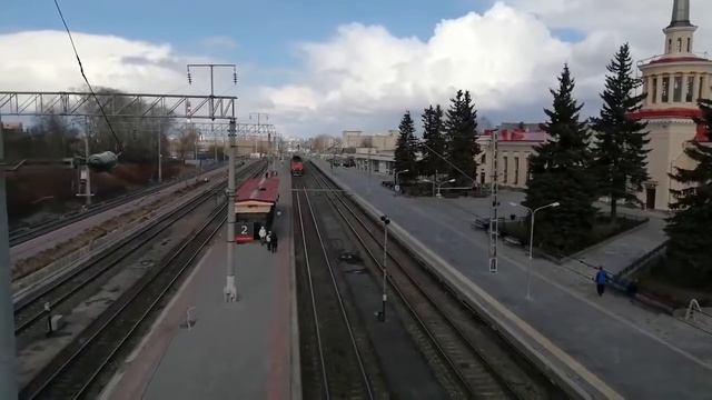 ТЭП70-0246. Прибывает с 159.  Вид с моста, которого уже нет. Петрозаводк.
