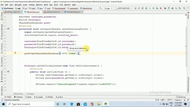 Shared Preferences in Android| how to keep user sesssion in Android смотреть онлайн