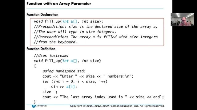 Savitch C++ 7.2 Arrays in Functions - Part 1 Arrays as Function Arguments смотреть онлайн
