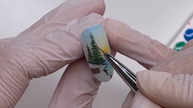 ЗИМНИЙ ПЕЙЗАЖ НА НОГТЯХ ГЕЛЬ-ЛАКОМ/ НОВОГОДНИЙ ДИЗАЙН НОГТЕЙ 2022? #nailart #дизайнногтей