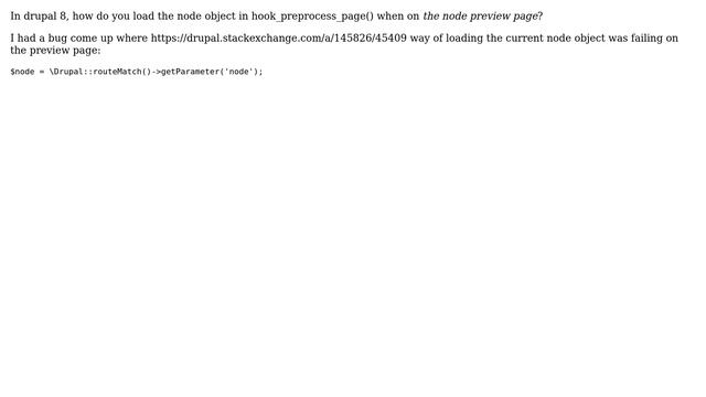 Drupal: How to load node object in node preview page? смотреть онлайн