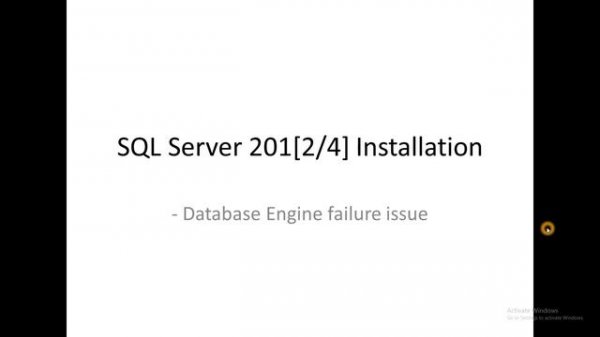 Database Engine Services failed