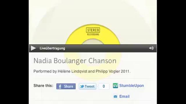 Nadia Boulanger Chanson смотреть онлайн