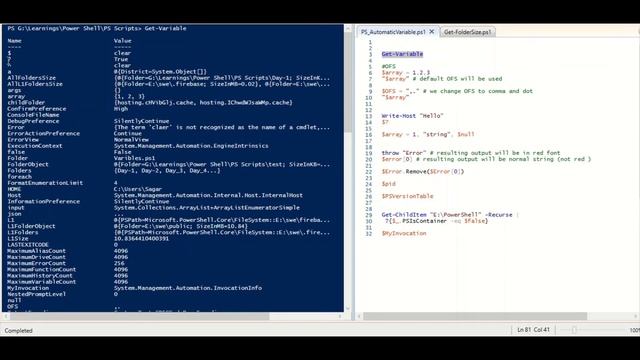 Automatic Variables in PowerShell | PowerShell Tutorial смотреть онлайн