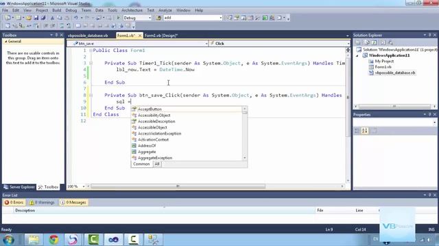 ตัวอย่างการ Insert DateTime ด้วย VB.NET + SQL SERVER 2008 смотреть онлайн