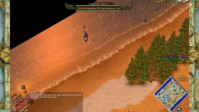 Experts of AoM: Vanilla Grudge Match - SnL_Shadowfaxx vs. AoL_Berserker, Game 3 - Age of Mythology смотреть онлайн