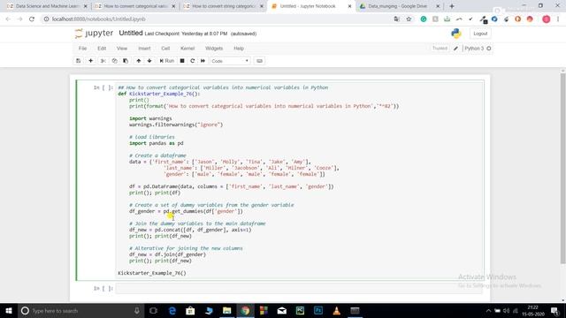 How to convert categorical variables into numerical variables in Python? смотреть онлайн