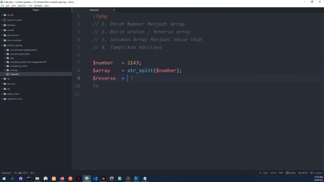 Cara Membalik Susunan Angka Dengan PHP | How to Reverse Number Using PHP смотреть онлайн