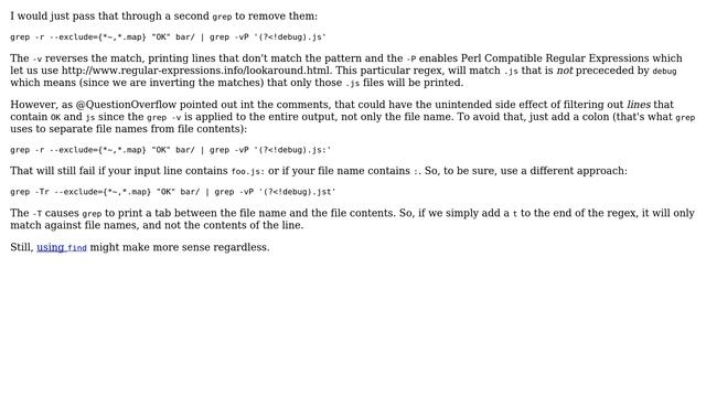 Unix & Linux: How to exclude some files not matching certain extensions with grep? (5 Solutions!!) смотреть онлайн