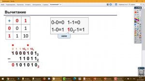 Арифметические действия в двоичной системе счисления