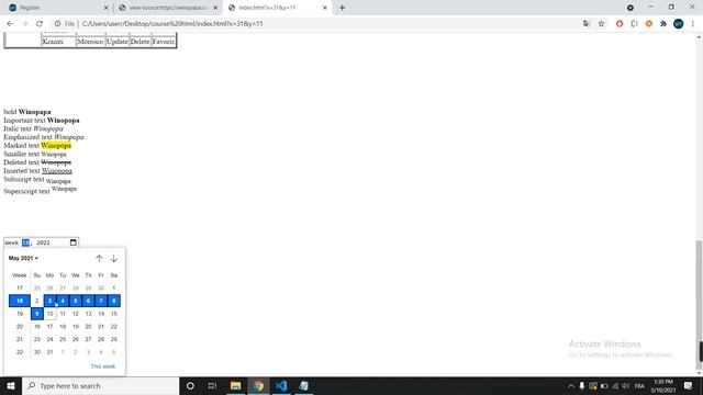 Course HTML5 In Arabic 2021 | 16 Input types date datetime week time hidden month смотреть онлайн