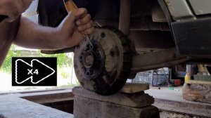 Как снять прикипевший тормозной барабан на ваз лада за 5 минут