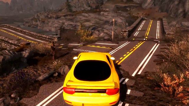 SKYRIM MOD Drivable Cars in Skyrim (Road with the street lines in option) смотреть онлайн