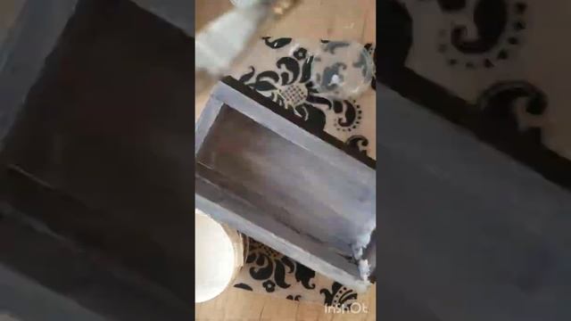 покраска декоративного ящика