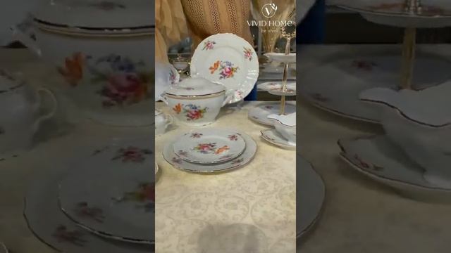 Vivid Home представляет обзор на нежный сервиз чешского бренда Thun - Мейсенский букет на 12 персон