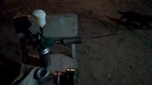 Обработка пчел дым пушкой - раствором бипин и керосин