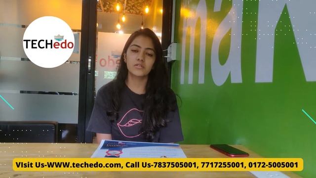 Python course in Chandigarh- Techedo Technologies- Mahek shared her course experience. смотреть онлайн
