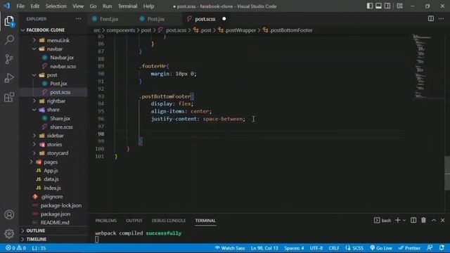 Build a Responsive Reactjs Social Media Website like Facebook using HTML, CSS, REACTJS, Sass part 1 смотреть онлайн