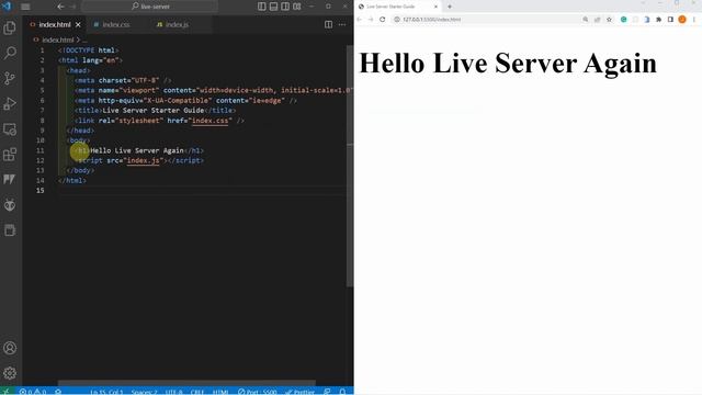 Visual Studio Code Live Server Quickstart Guide смотреть онлайн