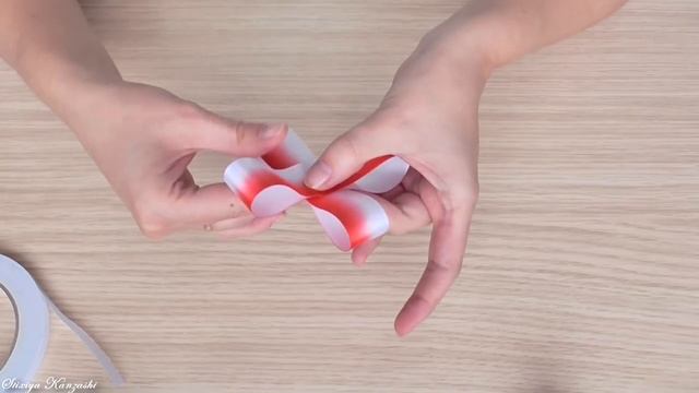 Галстук - брошь из атласной ленты - градиент смотреть онлайн