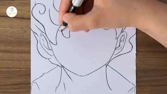 Drawing luffy gear 5 easy || How to draw anime step by step || Easy drawing ideas for beginners смотреть онлайн