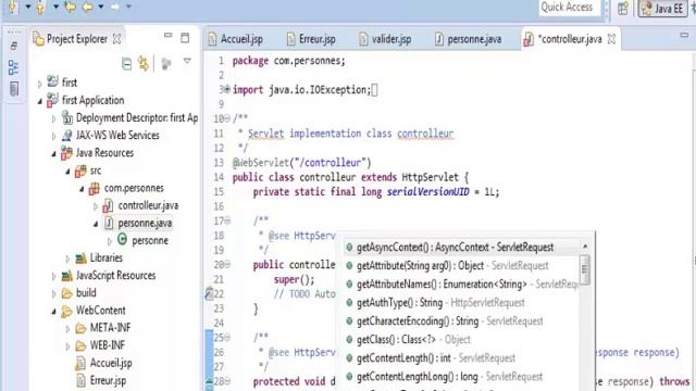 un petit Tp JEE MVC(Jsp,servlet,classe.java) смотреть онлайн