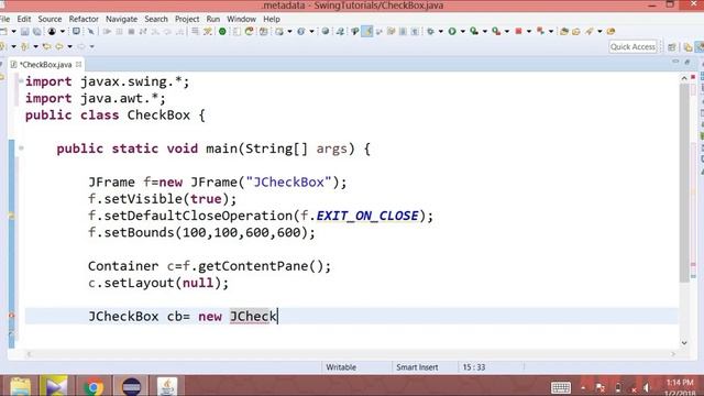 Java Swing(urdu/hindi)-24- JCheckBox- Creating a checkBox in Java смотреть онлайн