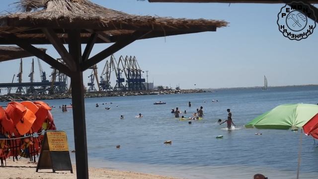 Пляж Лиски 1 возле порта - Бердянск / Азовское море смотреть онлайн