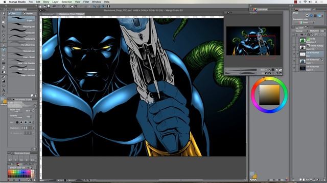 Coloring a Superhero in Manga Studio 5 EX - Narrated смотреть онлайн