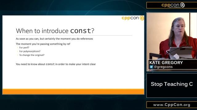 CppCon 2015: Kate Gregory “Stop Teaching C" смотреть онлайн