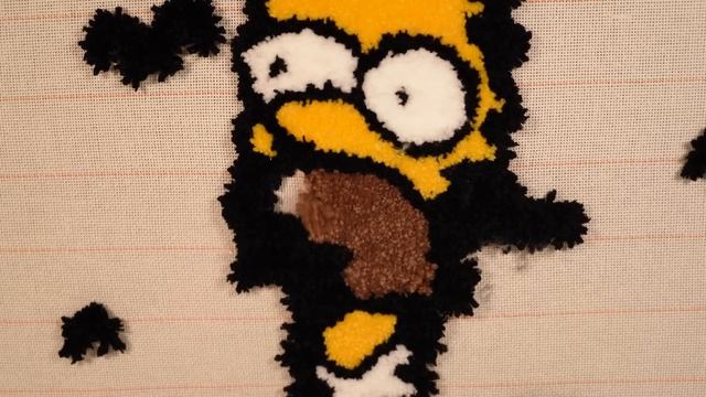 ASMR Rug Tufting | Homer Simpson Meme Rug (Start To Finish) смотреть онлайн