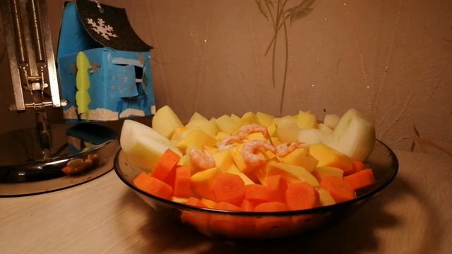 суп пюре из тыквы с креветками смотреть онлайн