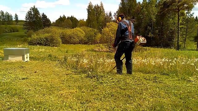 Stihl FS 550 on work. смотреть онлайн