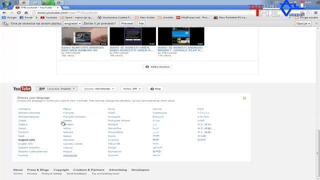 KAKO PROMJENITI JEZIK NA YOUTUBE-U смотреть онлайн